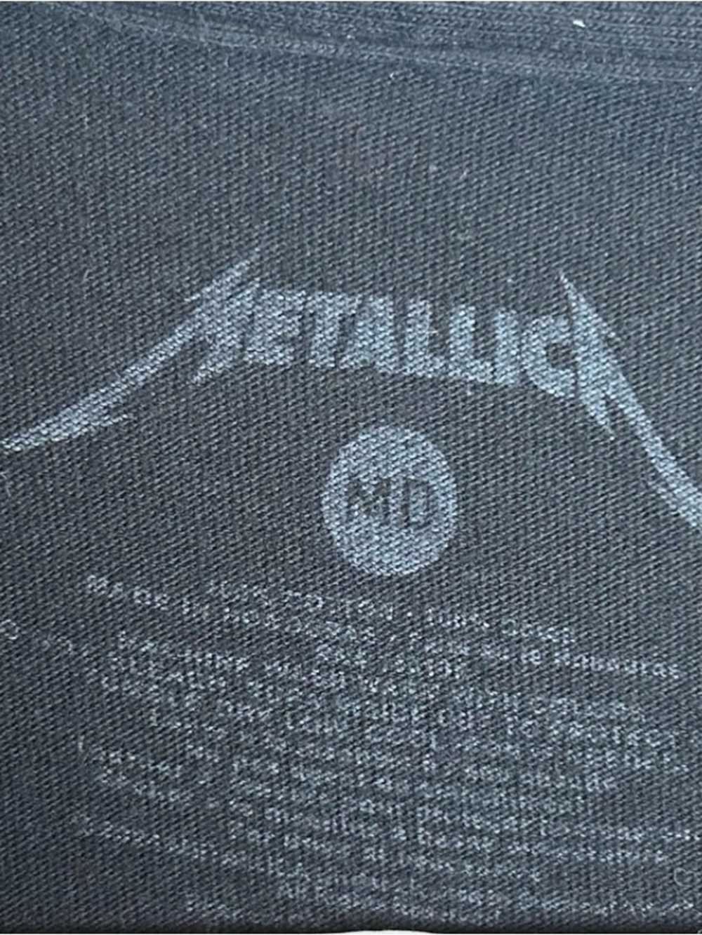Black Metallica Ride The Lightning Album Cover Tshirt Size Medium - Picture 2 of 3